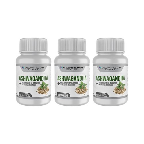 Pack x3 Ashwagandha + Magnesio 1000mg